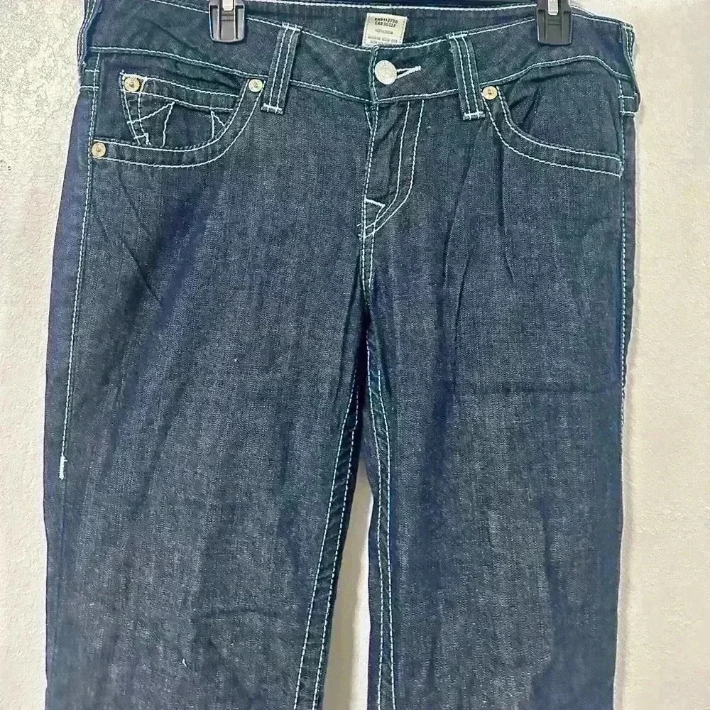 True Religion Brand Jeans Mens Dark Wash Bootcut Denim Size 31 Made in USA